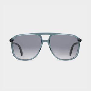 rectangular frame acetate sunglasses